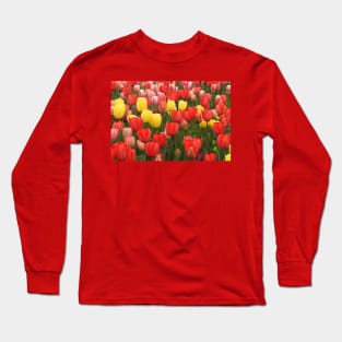 Nature, Natural Texture, Pattern, Flowers, Tulips Long Sleeve T-Shirt